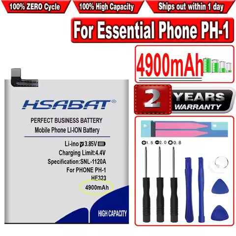 HSABAT 4900mAh HE323 Smart Mobile phone Battery for Essential Phone PH-1