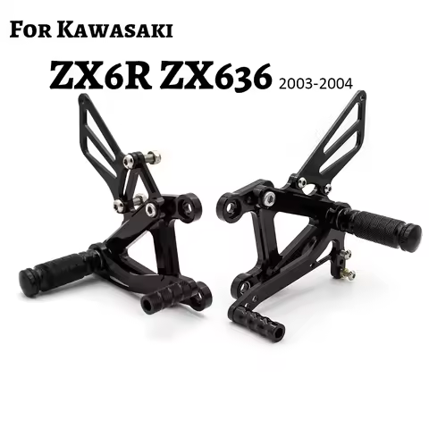 For Kawasaki Ninja ZX6R ZX636 2003-2004 Adjustable Motorcycle Rearset Footpeg ZX-6R ZX-636 ZX 6R 636