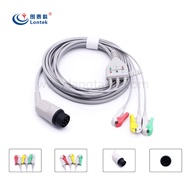 Compatible with Japan Optoelectronics TEC-7621C/TEC-5521ECG Defibrillator Lead Wires11Needle3Test Co