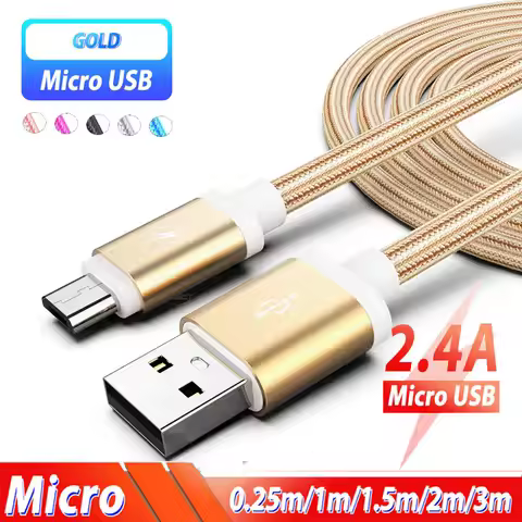 Micro USB Cable 3m 2m Charging Charger Cable Data Cord For Huawei Y3 Y5 Y6 Y9 p smart 2019 p9/p10 li