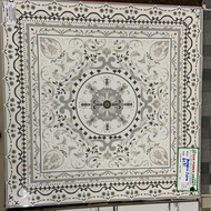 Keramik lantai motif 60x60 putih cream