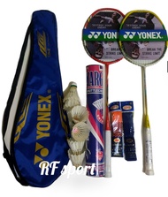 [PAKET LENGKAP] raket badminton yonex murah isi2 kualitas bagus lentur senyawa tanpa sambungan bonus kok tas grip COD