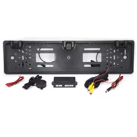 EU Europe car license plate frame Rear View camera 170 degree night vision with 2 Visual reversing r