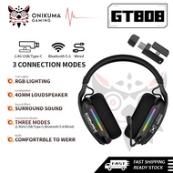 【Onikuma GT808 NEW】Bluetooth 5.3 Wireless Headphones HD Stereo Active Noise Cancellation