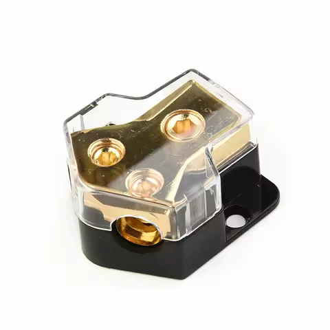 2 Way Power Distribution Block Power/Ground Splitter 0/4gauge For AWG For Car Aud WH Car Power Distr