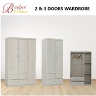 2/3 DOOR WARDROBE WITH MIRROR