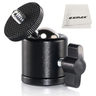 EXMAX Mini Ball Head 360 Degree Aluminum Alloy Body Rotating Swivel Mini Tripod Ball Head with 3/8" 
