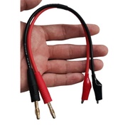 DC99 20cm 14awg cable 4.0 4mm to alligator clip crocodile clip