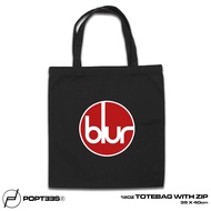 BLUR ZIP TOTE BAG 12 OZ ROCK BAND TOTES