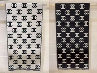 Chanel wool scarf 頸巾 黑白 cc logo 羊毛 圍巾 披肩 25a 25b