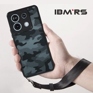 Military Camo Case for redmi note 13 pro 5g/poco x6 – IBMRS Armor Cover with Strap, 360° Protection,