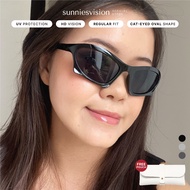 [FREE POUCH] Maison Sunnies Vision - Unisex Round Sunglasses for Women's Fashion KPOP Y2K UV 400