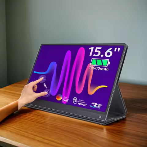 UPERFECT 4K UHD Portable Monitor 15.6” Touchscreen W/ LS Stand VESA Touch Ultra-Wide Frameless Lapto