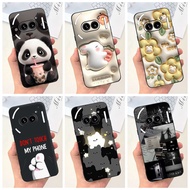 Nothing Phone (2a) Cute Cartoon Case Nothing Phone2a 2a Soft TPU Black Silicone Phone Casing