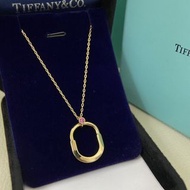 香港順豐包郵 Tiffany蒂芙尼 TFXLH0003-050新品單粉鑽鎖頭項鍊 全套配件原裝盒/紙袋/卡紙/塵袋