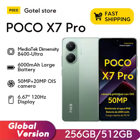 POCO X7 Pro Global Version Display IP68 NFC 6.67" AMOLED Dimensity 8400-Ultra 6000mAh 90W HyperCharg