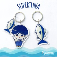 GANTUNGAN Super tuna Keychain Super Tuna Jin Keychain Cute Collection Seojin ARMY BTS