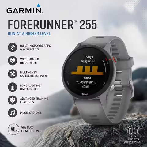 Garmin Forerunner 255 Multiband GPS Running Watch HRV Fitness Tracker Multi Language Switching 95 Ne