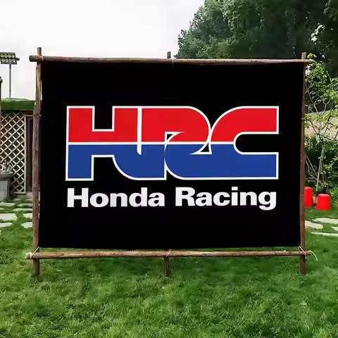 H-HRC H-HONDA Motorcycle Logo Retro Flags Multiple Choice Living Studio Booth Interior Decoration Ba