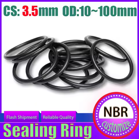 NBR CS 3.5mm O Ring Gaskets Seal Nitrile Rubber Bands High Pressure O-Rings Repair Kit Sealing Elast