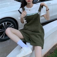 Large Size Slimming Overalls Shorts Women Autumn 5-Point Pants