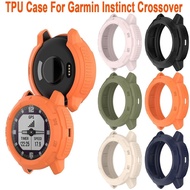 Garmin InstinctCrossover Luxury Silicone TPU Soft Hollow Out Watch Case For Garmin Instinct Crossover Anti-Fingerprints Watch Shell Frame Bumper Protector