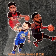 Taiwan Factory Shipment NBA Irving Curry Thick Eyebrow Car Sticker Kobe James Jordan Durant Lee Rad 