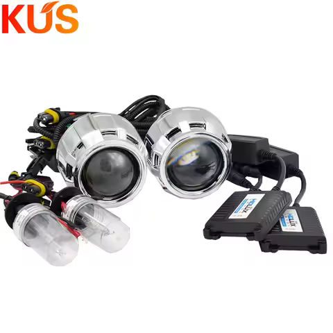 35w 2.5 Hid Bixenon Projector Lens with Shrouds Xenon Kit Ballast Bulb Car Assembly Kit Fit for h1 h