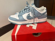 少穿 使用鞋墊 Nike Dunk Low  Blue Paisley 藍白變形蟲 6.5 24.5cm DH4401-101)