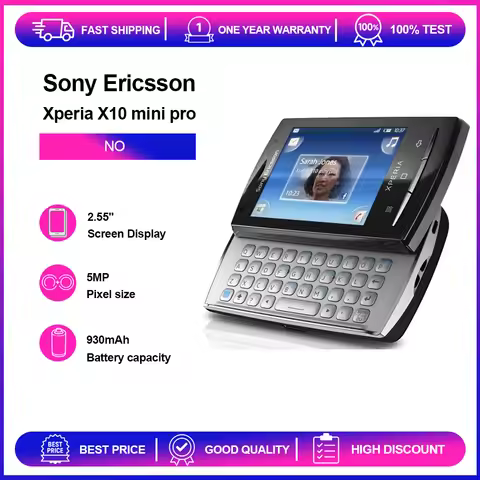 Refurbished Unlocked Sony Ericsson Xperia X10 mini pro U20 Bluetooth QWERTY Phone Russian Arabic Heb