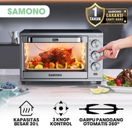 SAMONO Low Watt Electric Oven 30 Liter Stainless Silver Multipurpose Grill SW-EOS30