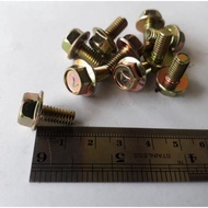 M6X12 YELLOW FLANGE BOLT M6 X 12 KEY 10 LENGTH 1.2 CM 1.2CM 6X12 6 X 12 12MM MM