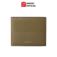 Miniso Dompet Pria Kulit PU Embossed Slim Wallet Card Holder Minimalis