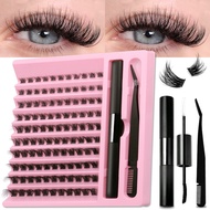 GROINNEYA Cluster Eyelashes Natural Soft DlY False Eyelashes Cluster Segment Eye Lashes Extension ki