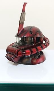 [帖在貨在,出價前請先細閱內文] 清位 高質 渣古頭 高達 Gundam exceed mechanical head model 扭蛋 金屬紅色陰影石紋噴塗上色加金屬貼成品 Zeon Zaku II