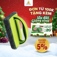 Scotch-Brite 3M scrubbing brush - Durable plastic handle, soft bristles for deep cleaning, no scratc