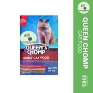 20 KG Queens Chomp Cat Food Makanan Kucing Tuna Makanan Kucing Gemuk dan Bulu Cantik