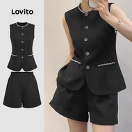 Elegant Plain Button Front Tops or Bottoms for Women L133AD633