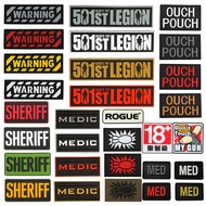 Outdoor Bag Accessories PVC Luminous English Series MED Rescue Bag Sticker Badge Morale Badge Velcro