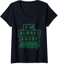 Womens Marvel Ms. Marvel Hulk New Jersey Avengercon Always Angry V-Neck T-Shirt
