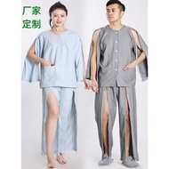 Bedridden Elderly Nursing Clothes Easy to Wear and Take off Hospital Gown Customized Patient's Hand 
