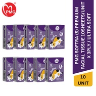 [PMG PHARMACY] PMG Softra (S) Premium Facial Tissue 10Sheets/Unit X 3ply / Ultra Soft ( 10 Unit )
