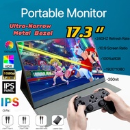 17.3 Inch 1K/2K/240HZ portabe monitor/Gaming Monitor for Switch XBOX PS4/5 Phone Laptop