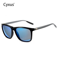 Cyxus Polarized Sunglasses Stainless Steel Frame Anti-Glare Reflection UV400 Protection Sunwear Carb