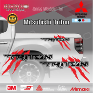 สติ๊กเกอร์ไทรทันสติ๊กเกอร์Tritonติดข้างรถ มิตซูบิชิSticker Mitsubishi Triton Car Stickers จำนวน 2 ช