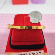 Emas916, Bangle Ctr Hollow Tebal Spring Brd 0.4 cm Kt 300055 P421 5.6