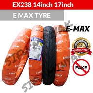 EMAX EX238 TL 14INCH 17INCH TYRE TIRE MOTORCYCLE TAYAR TUBELESS MOTOSIKAL 60/80-17 70/90-14 80/90-14