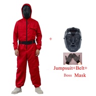 เกมปลาหมึก Squid Game 2 Costume For Men Round Six Cosplay Jumpsuit Mask Halloween