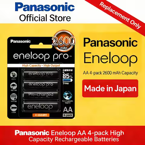 Genuine Panasonic Eneloop Pro AA 2600mAh 1.2V Ni-MH Pre-Charged Rechargeable Batteries for Camera Fl
