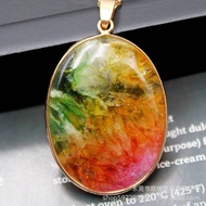 -Agate stone pendant rainbow agate sliced edge natural stone
